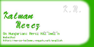 kalman mercz business card